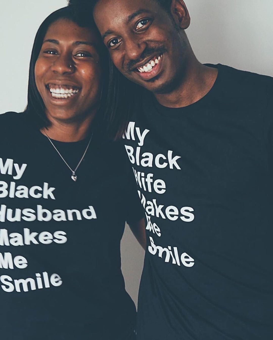 My Black Husband Makes Me Smile (T-Shirt)(Fitted or Unisex)